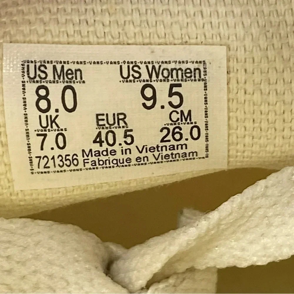 VANS SHOES Authentic Washed‎ Tie Dye True White Womens 9.5 Skate Mens 8 Lace Up - Picture 13 of 15